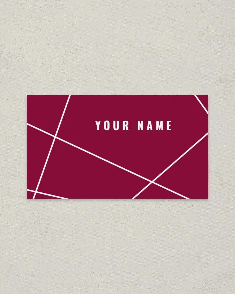 This is a 2" x 3½" Paper Business Card called Executive Edge printed in full color on Soft Touch paper
