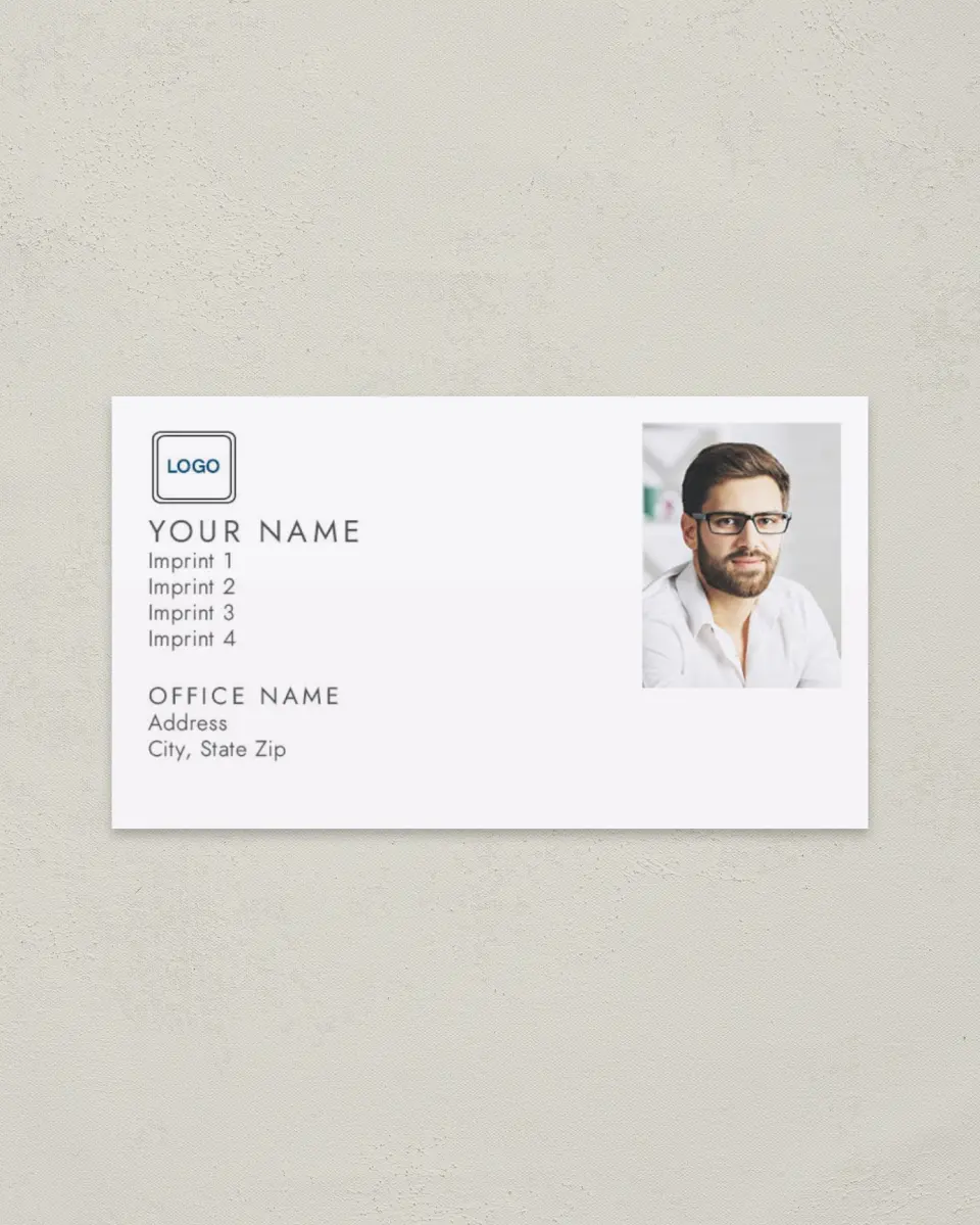 This is a 2" x 3½" Paper Business Card called Top Professional printed in full color on Soft Touch paper