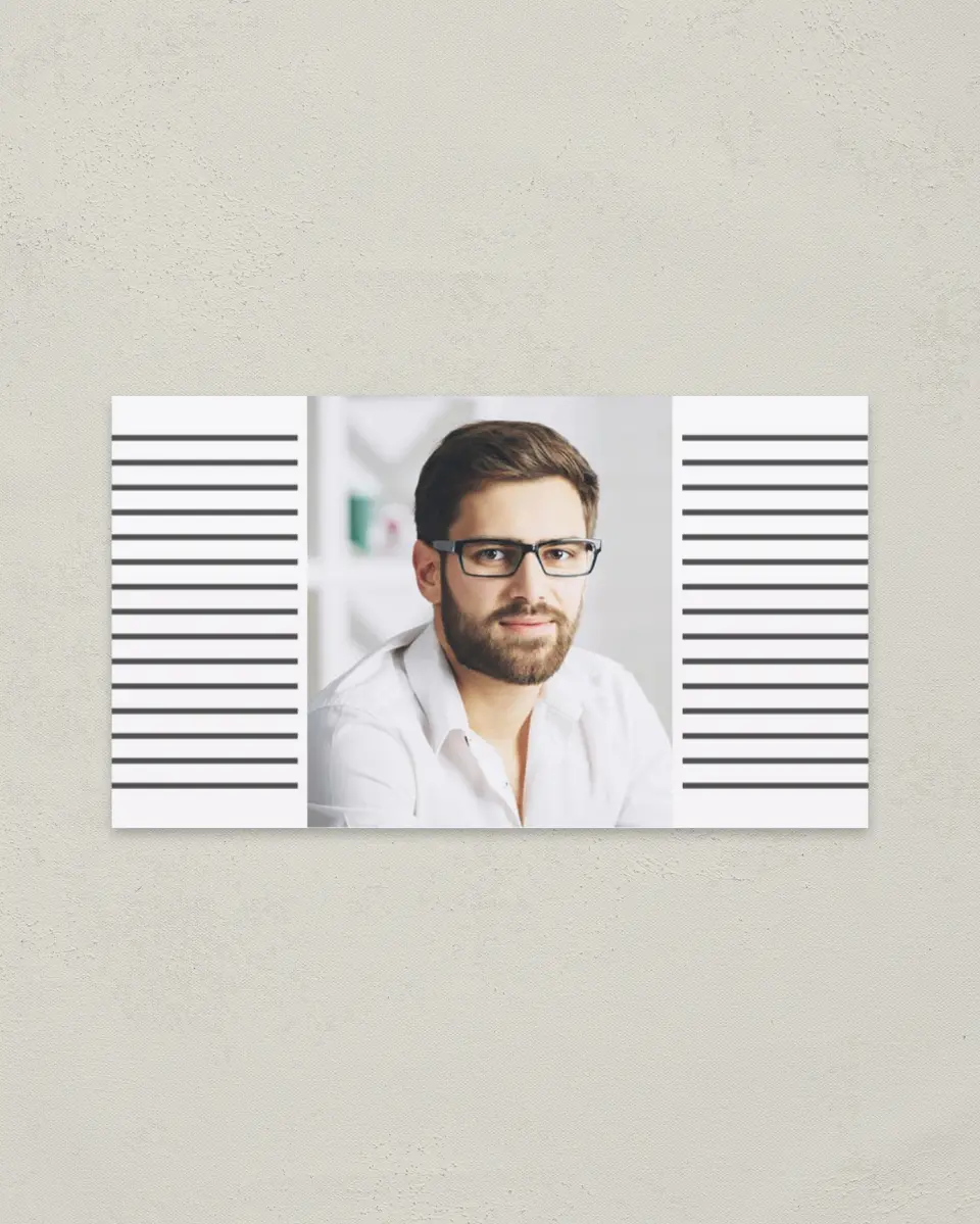 This is a 2" x 3½" Paper Business Card called Network Line printed in full color on Soft Touch paper