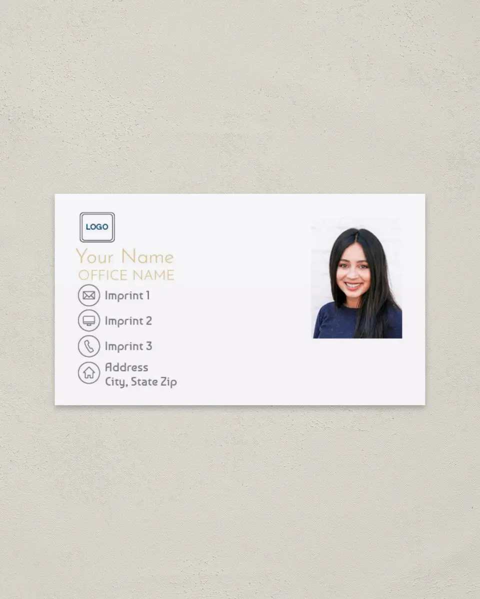 This is a 2" x 3½" Paper Business Card called Valued Professional printed in full color on Soft Touch paper