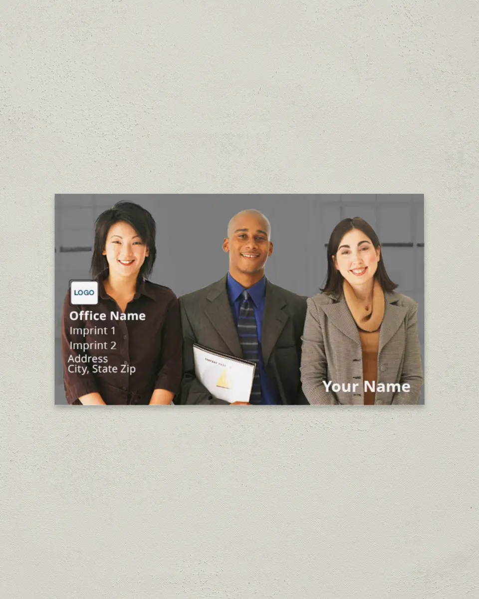 This is a 2" x 3½" Paper Business Card called Full Bleed Photo Horizontal printed in full color on Soft Touch paper