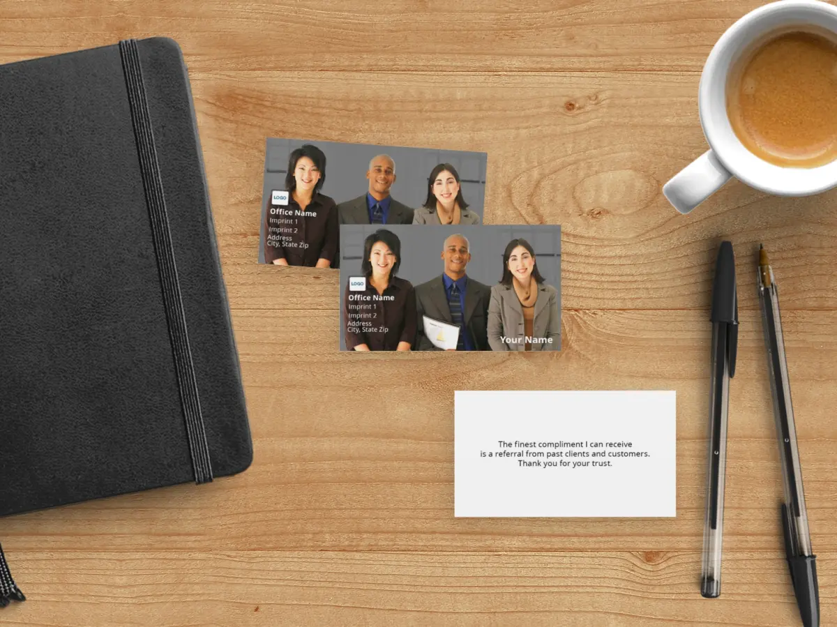 Paper Business Card Back View