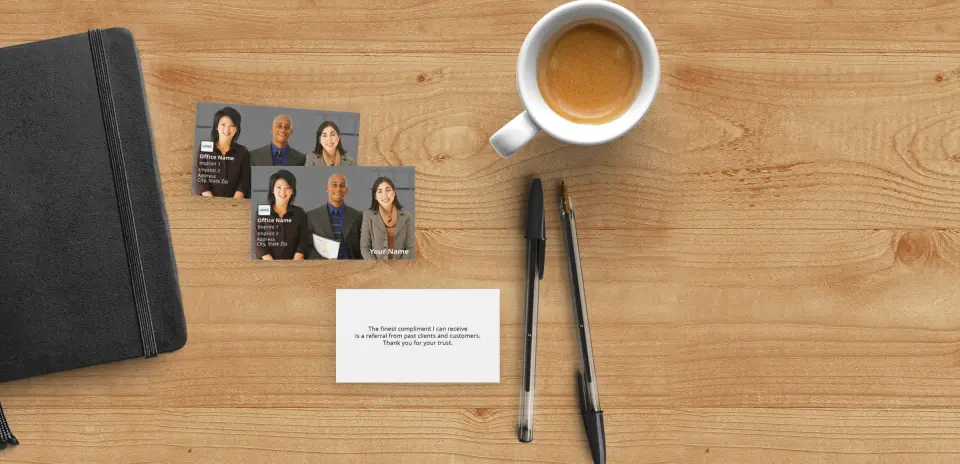 Paper Business Card Back View
