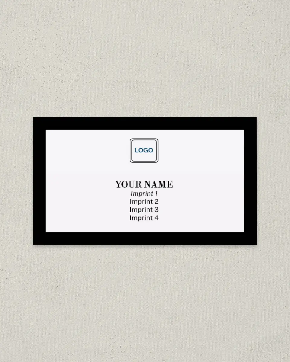 This is a 2" x 3½" Paper Business Card called Focus Frame printed in full color on Soft Touch paper
