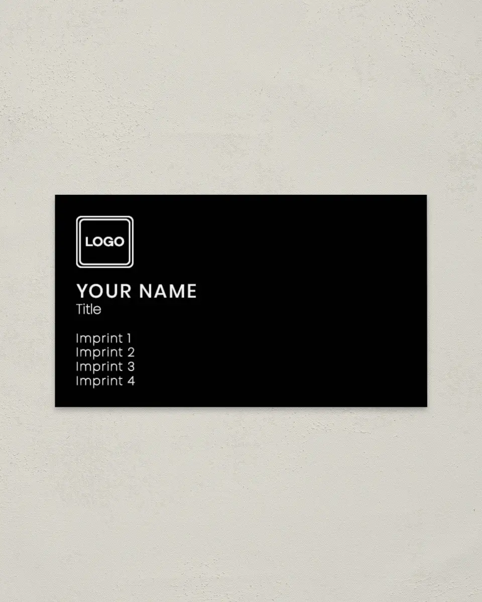 This is a 2" x 3½" Paper Business Card called Total Marble printed in full color on Soft Touch paper