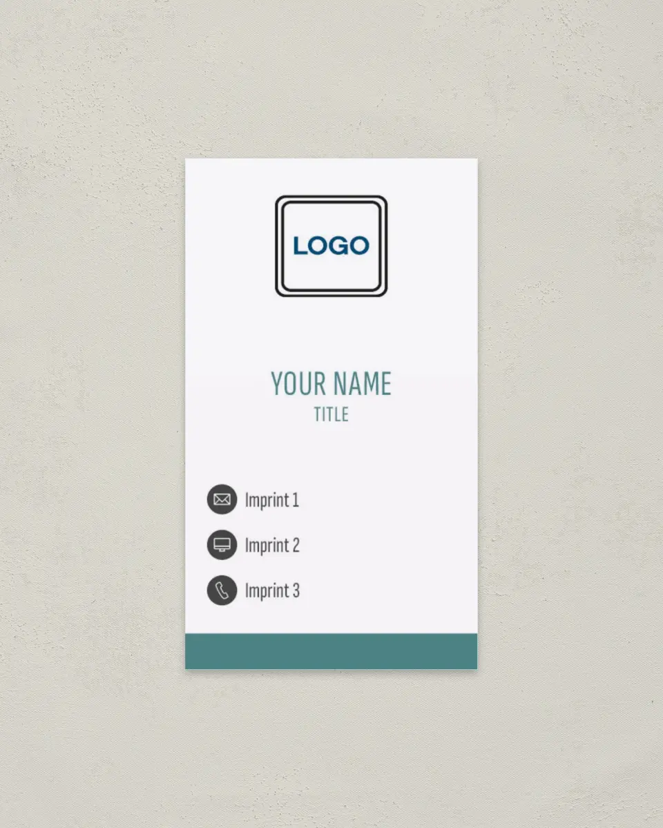 This is a 2" x 3½" Paper Business Card called Contact Me printed in full color on Soft Touch paper