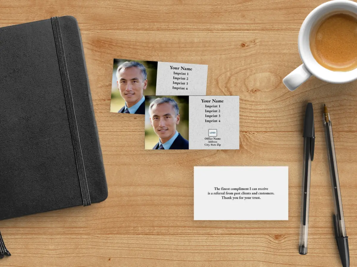 Paper Business Card Back View