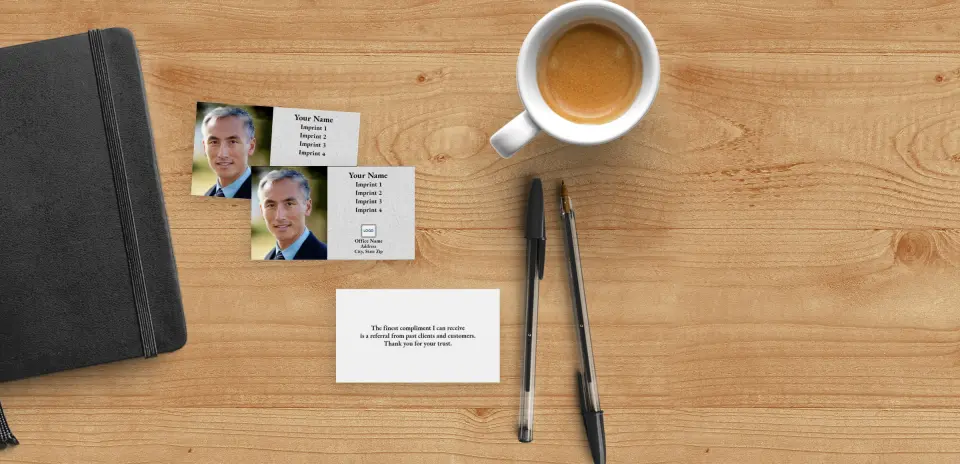 Paper Business Card Back View