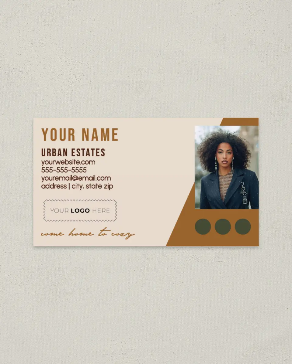 This is a 2" x 3½" Keller Williams Business Card called Urban Essence printed in full color on Soft Touch paper