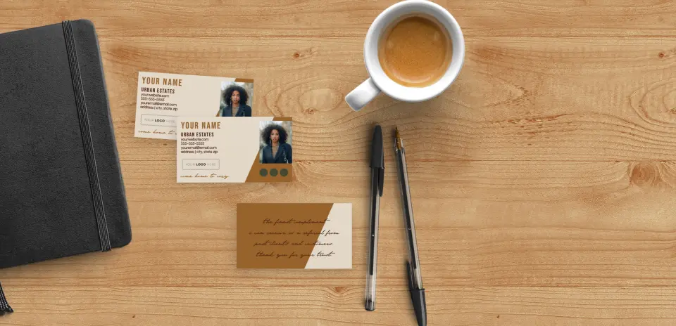 Paper Business Card Back View