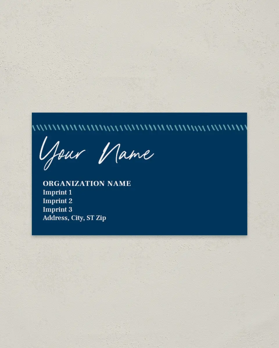 This is a 2" x 3½" Keller Williams Business Card called Spirited Academics printed in full color on Soft Touch paper