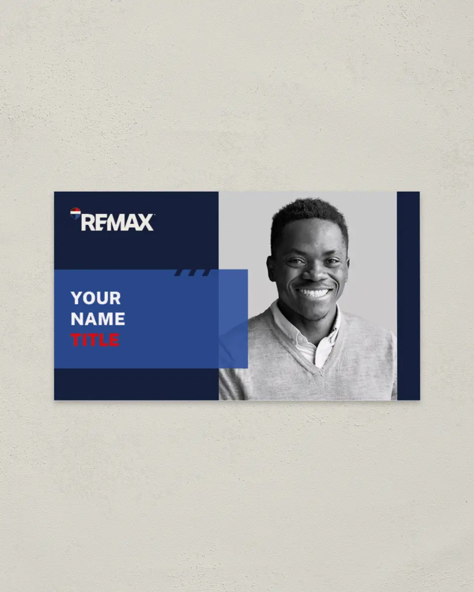 This is a 2" x 3½" Keller Williams Business Card called REMAX No One Better printed in full color on Soft Touch paper