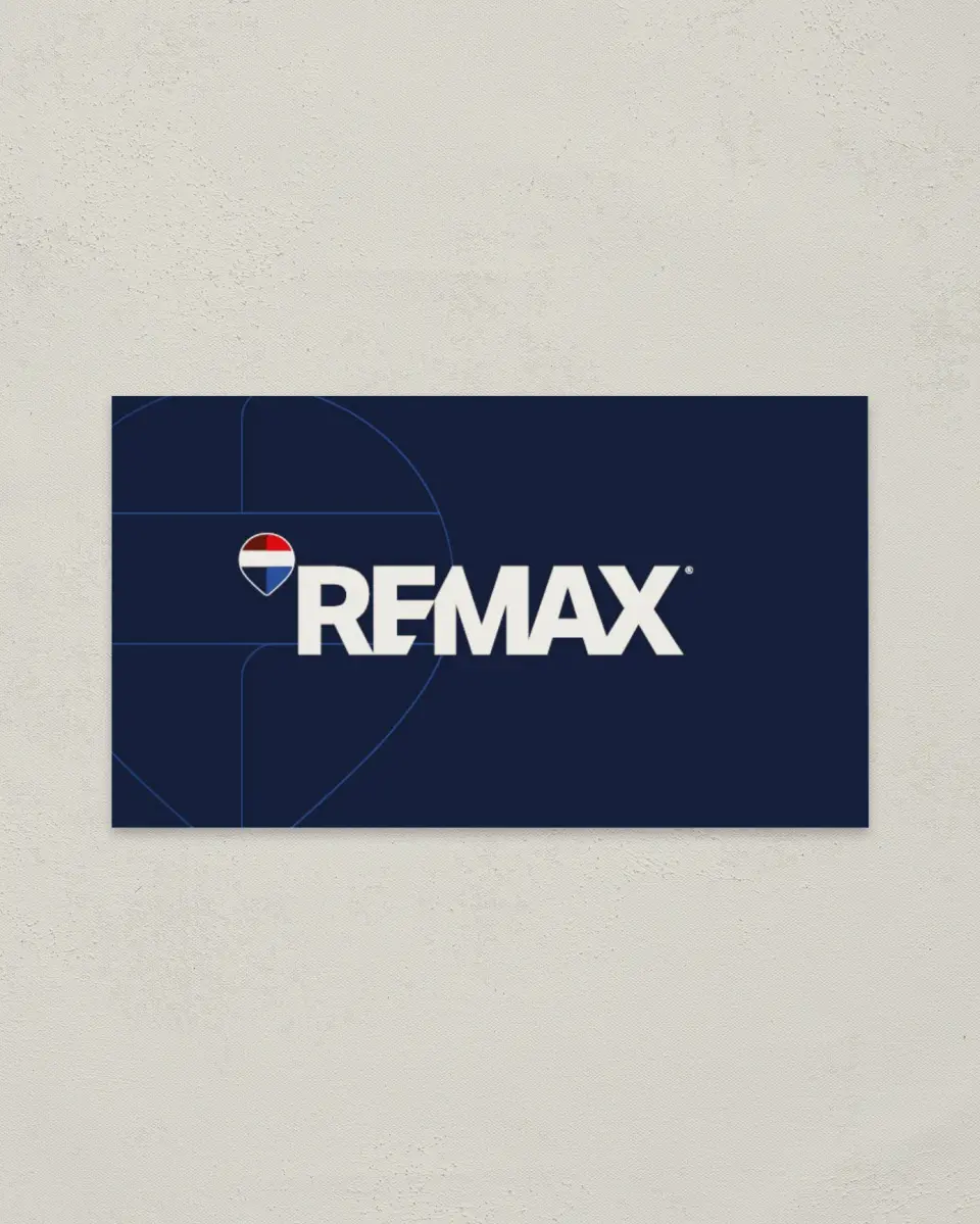This is a 2" x 3½" Keller Williams Business Card called REMAX Balloon Outline printed in full color on Soft Touch paper