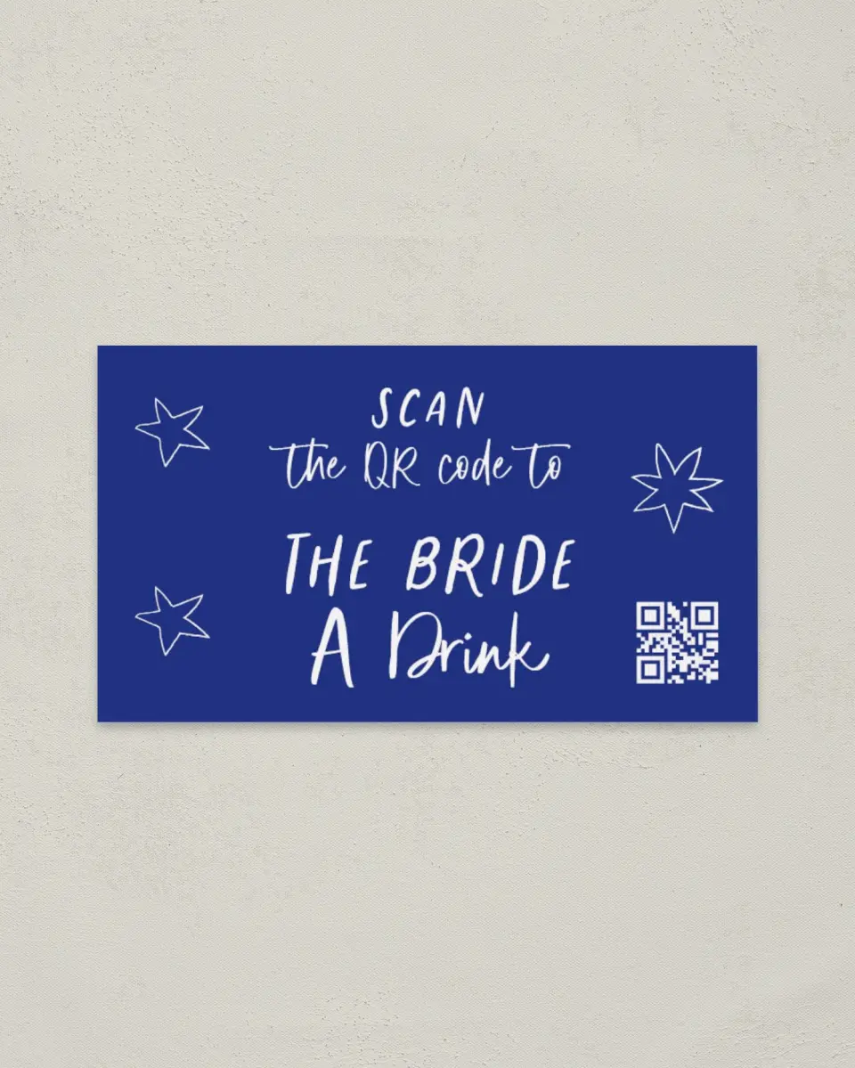 This is a 2" x 3½" Bachelorette Party Thank You Card called Wine & Boards printed in full color on Premium Smooth paper