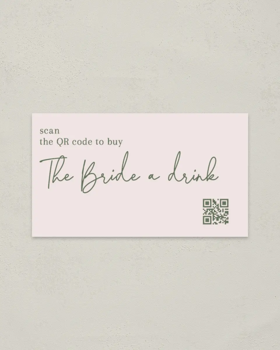 This is a 2" x 3½" Bachelorette Party Thank You Card called Idyllic Island printed in full color on Premium Smooth paper