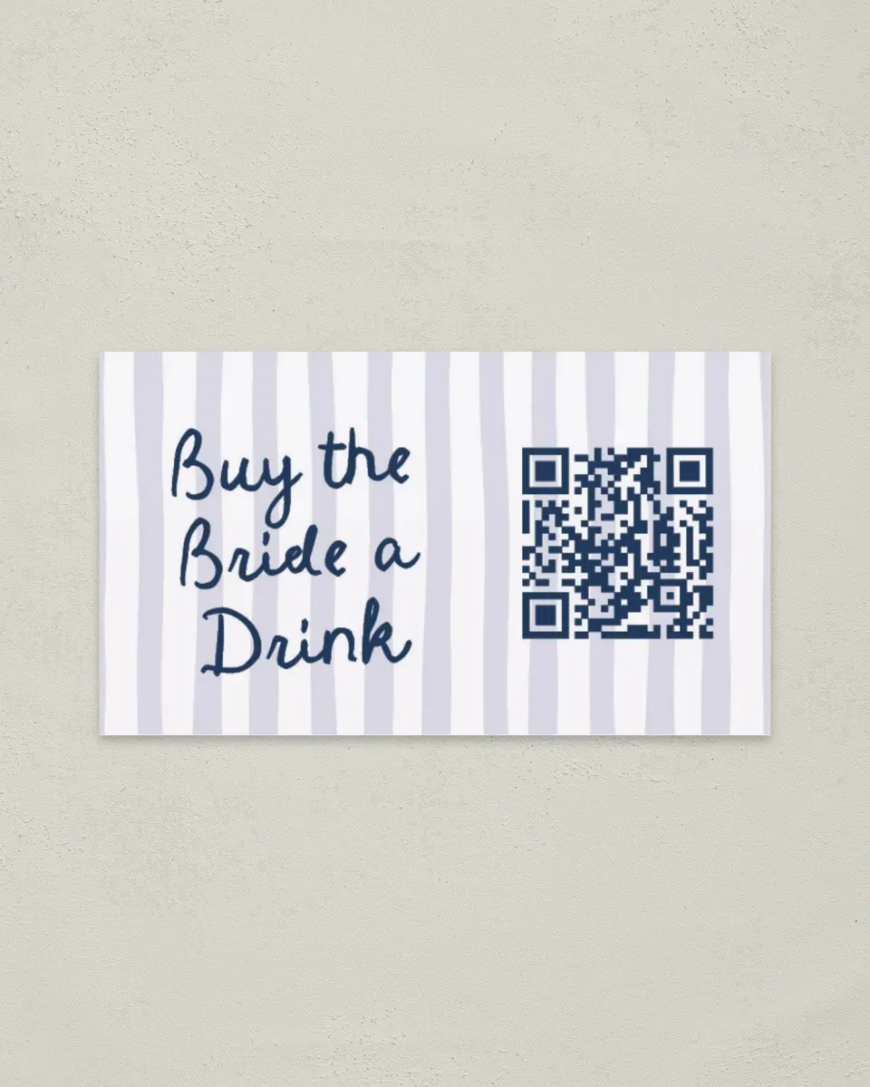 This is a 2" x 3½" Bachelorette Party Thank You Card called She's a Catch printed in full color on Premium Smooth paper