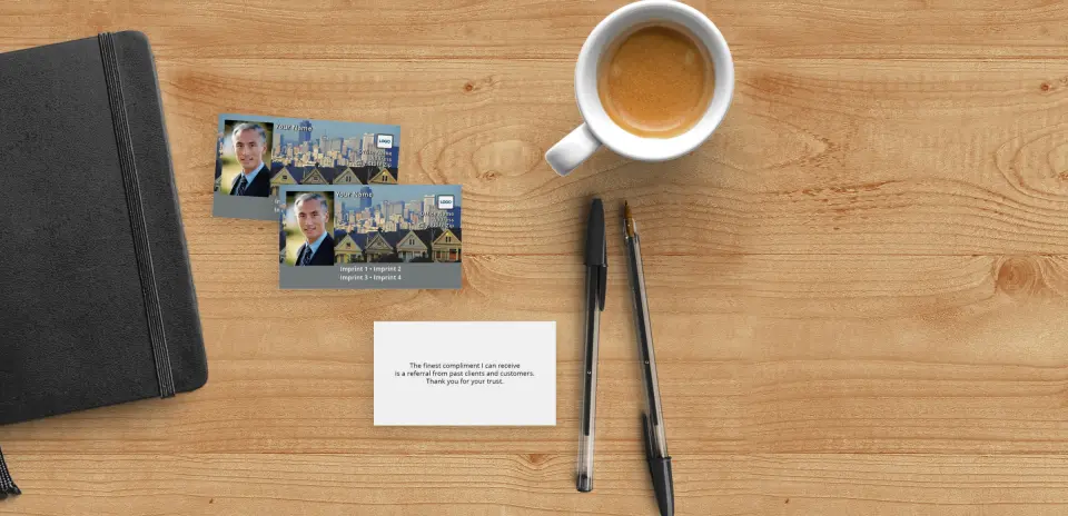 Paper Business Card Back View