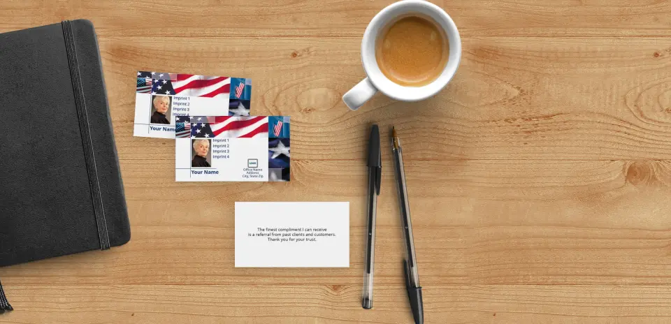 Paper Business Card Back View