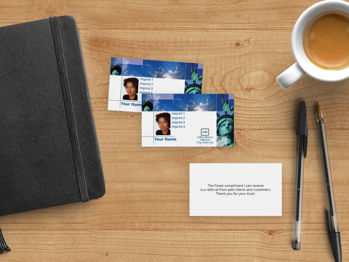 Paper Business Card Back View