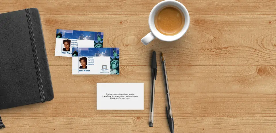 Paper Business Card Back View