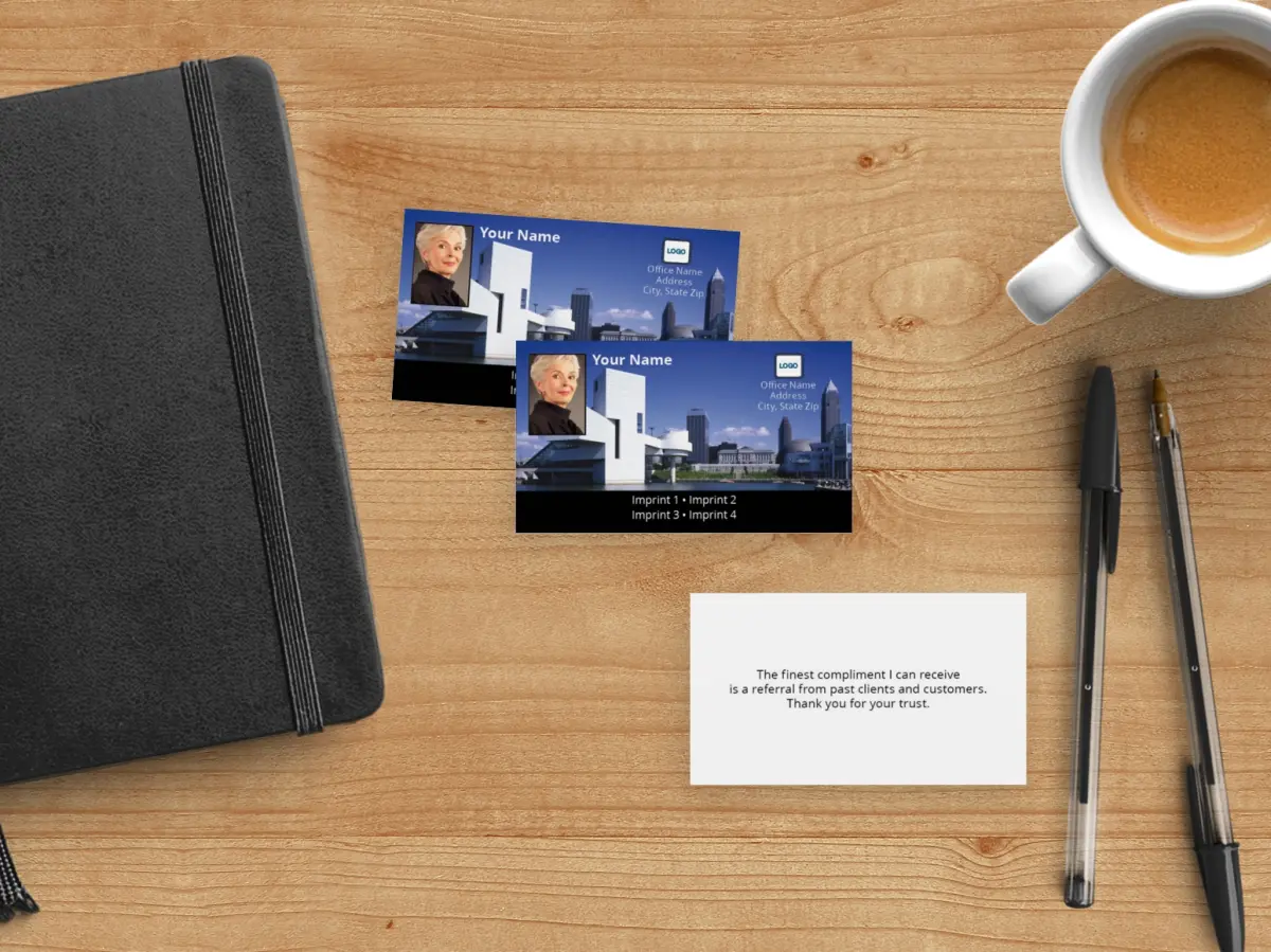 Paper Business Card Back View
