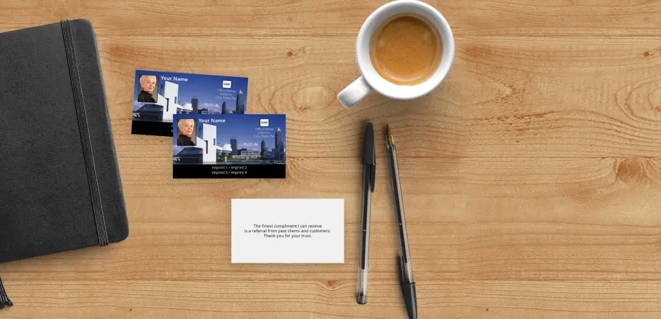 Paper Business Card Back View