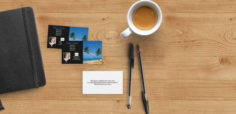 Paper Business Card Back View