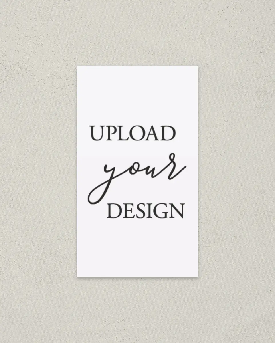 This is a 2" x 3½" Upload Your Design called Upload Your Design 2" x 3½" Paper Business Cards printed in full color on Soft Touch paper