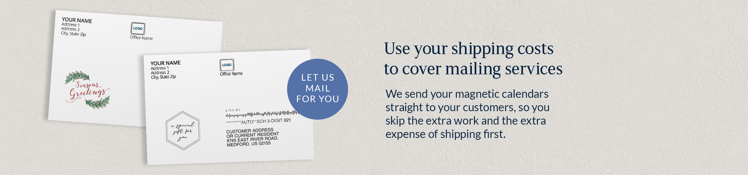 Use your shipping costs to cover mailing services