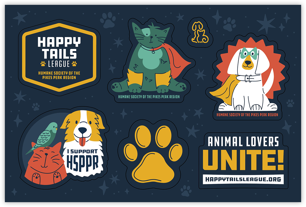 Not-for-Profit Sticker Postcard Example 1