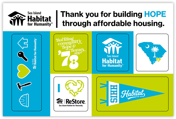 Not-for-Profit Sticker Postcard Example 1