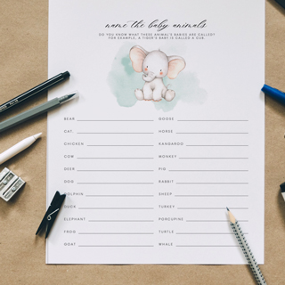 Baby Shower Games Little Elephant