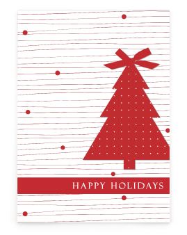 Red Tree Christmas Cards