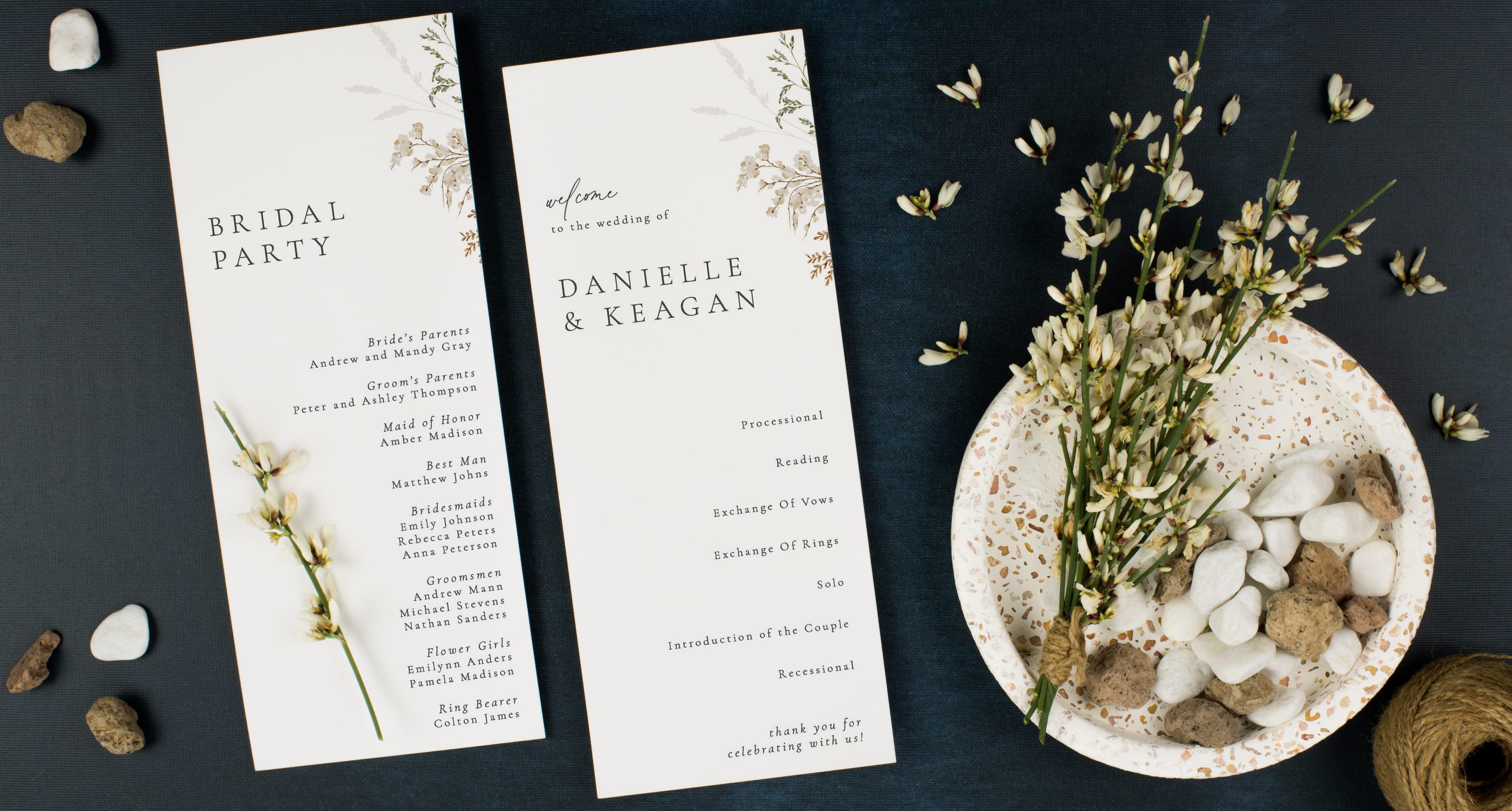 Wedding Program Fans | 100% Free Customized Samples