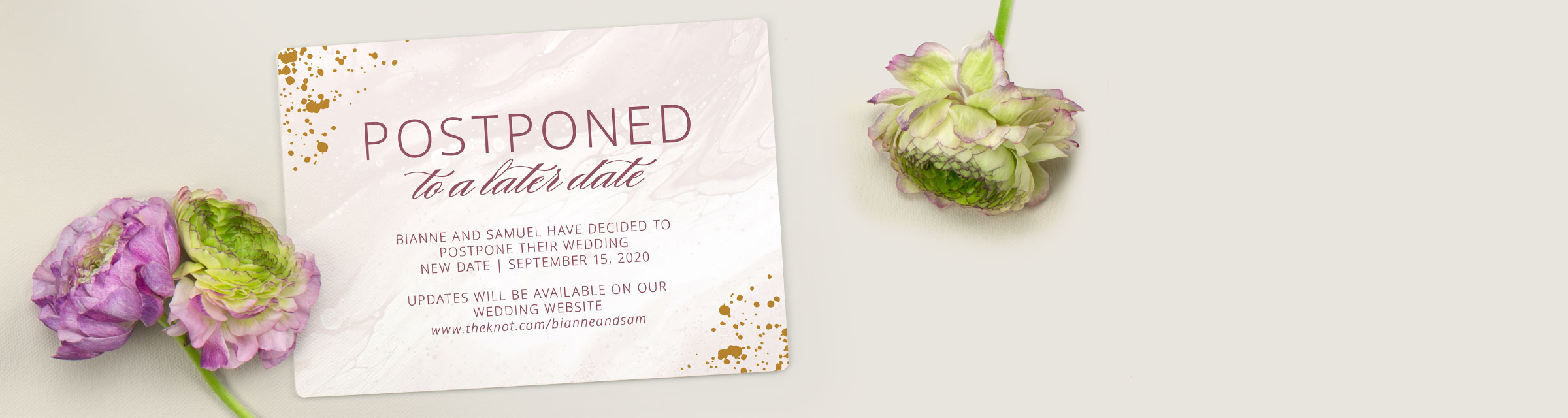 Wedding Postponement Cards