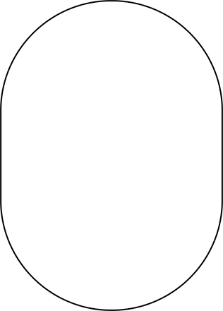 Oval Wedding Invitation