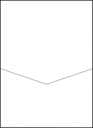 Vertical Foldover Pocket Wedding Invitation