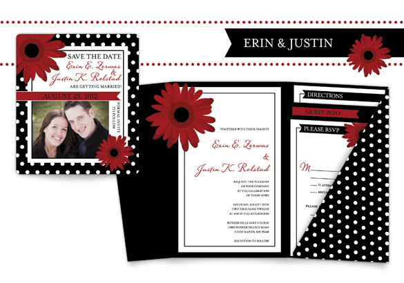 Pocket Wedding Invitation, Save the Date Magnet