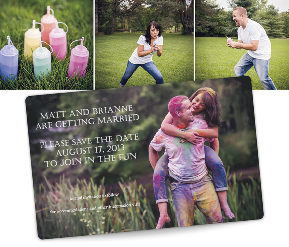 unique engagement photo &  save the date magnet