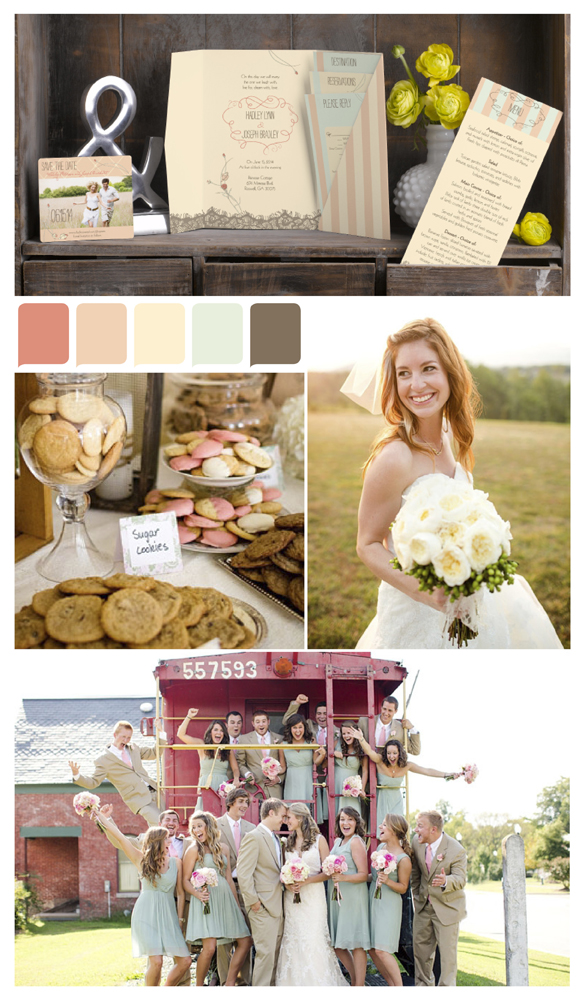 "Whom My Soul Loves" pocket wedding invitation suite and vintage inspiration. Design by MagnetStreet, Photos by Katelyn James.