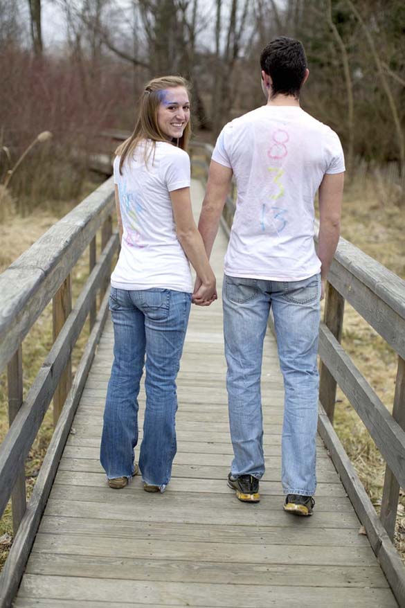 Chalk themed engagement photos