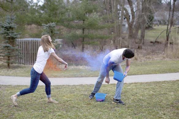 Chalk-themed engagement session