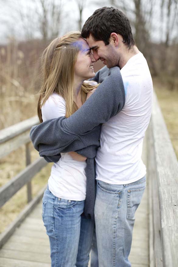 Chalk-themed engagement photos