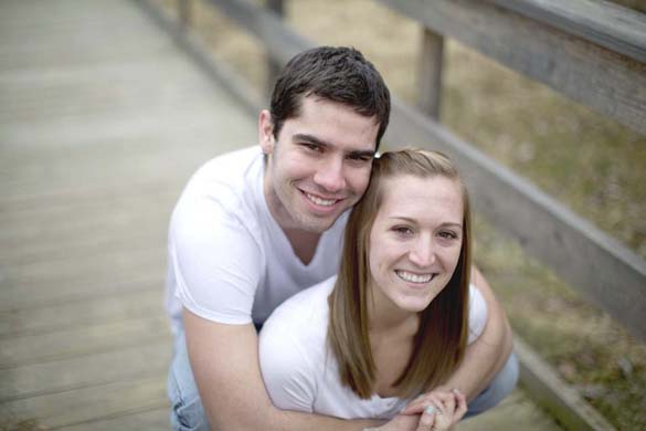Chalk-themed engagement photos