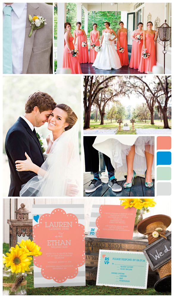 "One Sweet Day" wedding invitation suite from MagnetStreet
