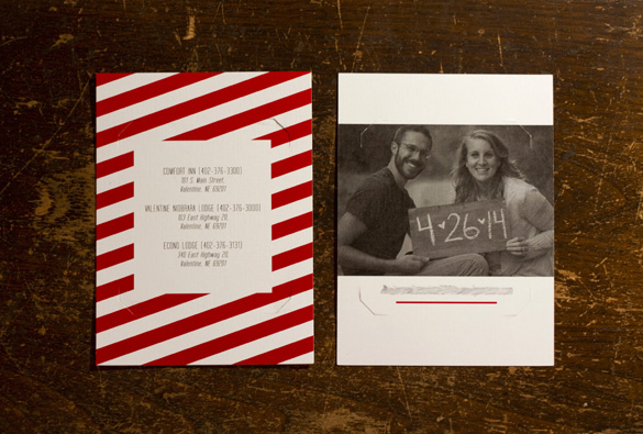 Holiday Carrier Card and Photo Save the Date Magnet