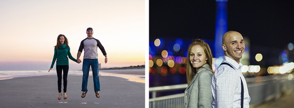 engagement photos taken at multiple locations- yogurt shop, zoo, beach, downtown (10 e-sesh theme ideas)