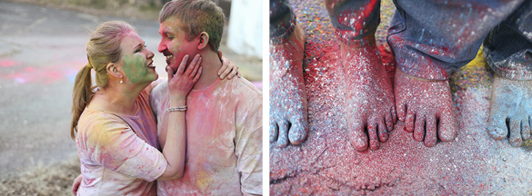 chalk color war engagement photos (10 e-sesh theme ideas)