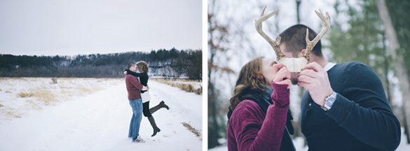rustic winter engagement photos (10 e-sesh theme ideas)
