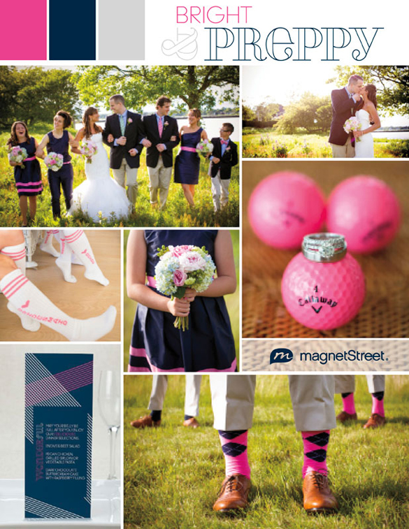 Navy and Pink wedding colors and inspiration from MagnetStreet